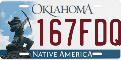 OK license plate 167FDQ