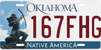 OK license plate 167FHG