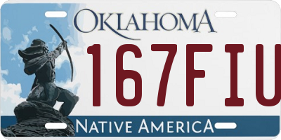 OK license plate 167FIU