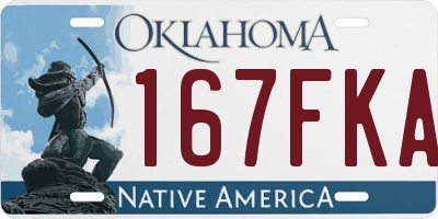 OK license plate 167FKA
