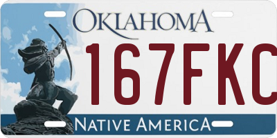 OK license plate 167FKC