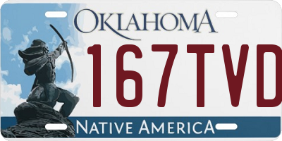 OK license plate 167TVD