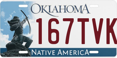 OK license plate 167TVK