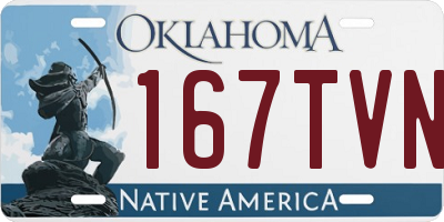 OK license plate 167TVN