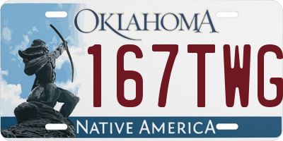 OK license plate 167TWG