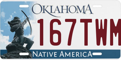 OK license plate 167TWM