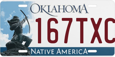 OK license plate 167TXC