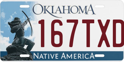OK license plate 167TXD