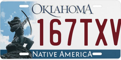 OK license plate 167TXV