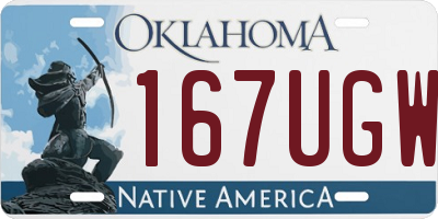 OK license plate 167UGW