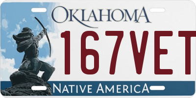 OK license plate 167VET