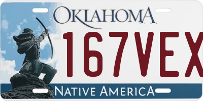 OK license plate 167VEX