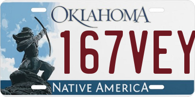 OK license plate 167VEY