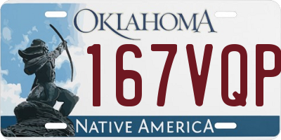 OK license plate 167VQP