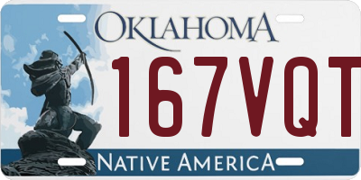 OK license plate 167VQT
