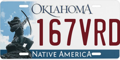 OK license plate 167VRD