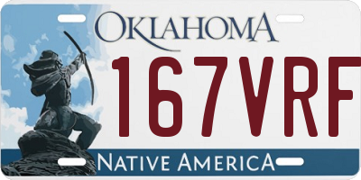 OK license plate 167VRF