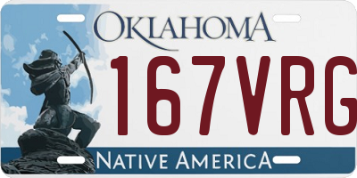 OK license plate 167VRG