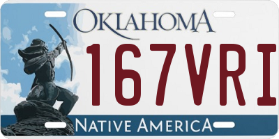 OK license plate 167VRI
