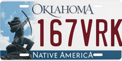OK license plate 167VRK