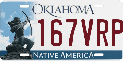 OK license plate 167VRP