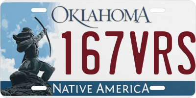OK license plate 167VRS