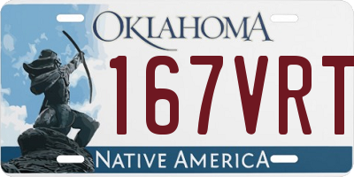 OK license plate 167VRT