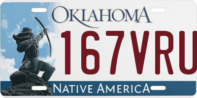 OK license plate 167VRU