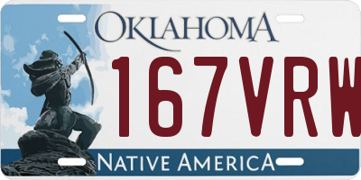 OK license plate 167VRW
