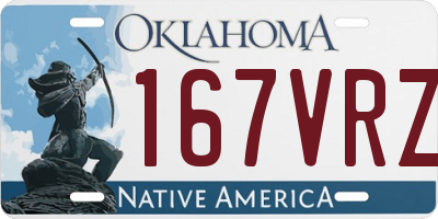 OK license plate 167VRZ