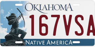 OK license plate 167VSA