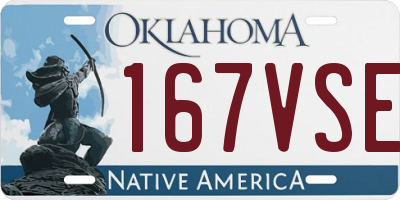 OK license plate 167VSE