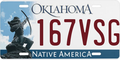 OK license plate 167VSG