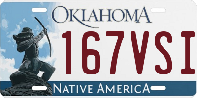 OK license plate 167VSI
