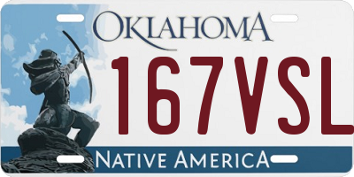 OK license plate 167VSL