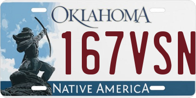 OK license plate 167VSN