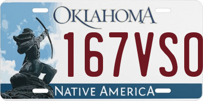 OK license plate 167VSO