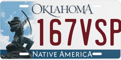 OK license plate 167VSP