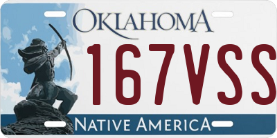 OK license plate 167VSS
