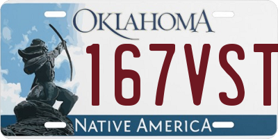 OK license plate 167VST