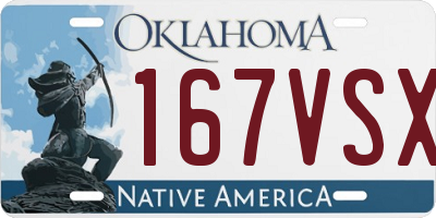 OK license plate 167VSX