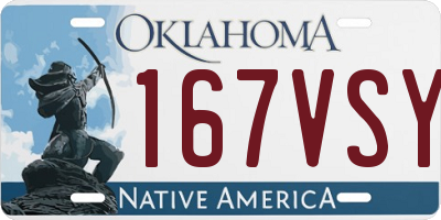 OK license plate 167VSY