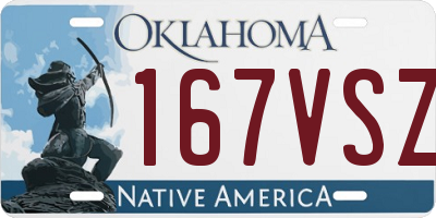 OK license plate 167VSZ