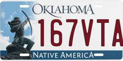 OK license plate 167VTA