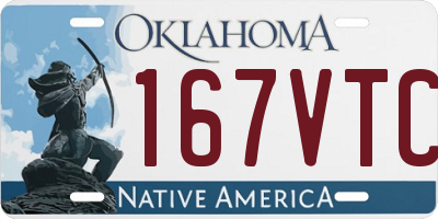 OK license plate 167VTC