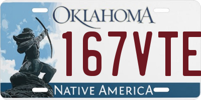 OK license plate 167VTE