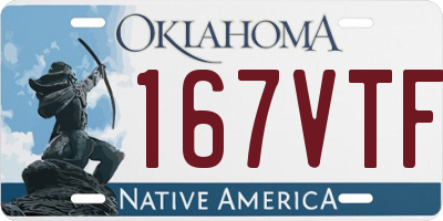 OK license plate 167VTF