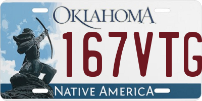 OK license plate 167VTG