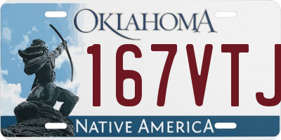 OK license plate 167VTJ