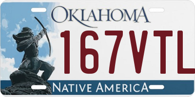 OK license plate 167VTL